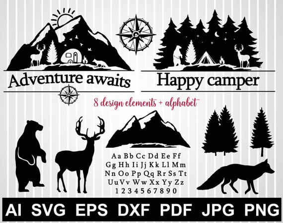 Free Free 157 Silhouette Mountain Range Svg SVG PNG EPS DXF File