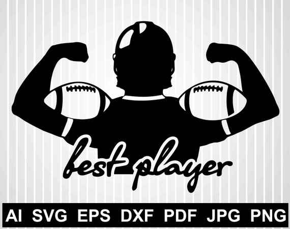 Football Svg Cuts File For Cricut Football Silhouette Vector Etsy