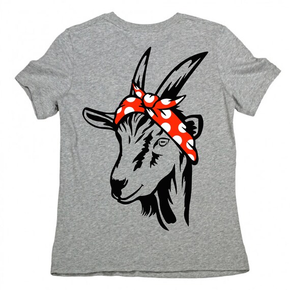 Download Goat With Bandana Svg Free Cuts For Cricut Goat Vector Design Etsy