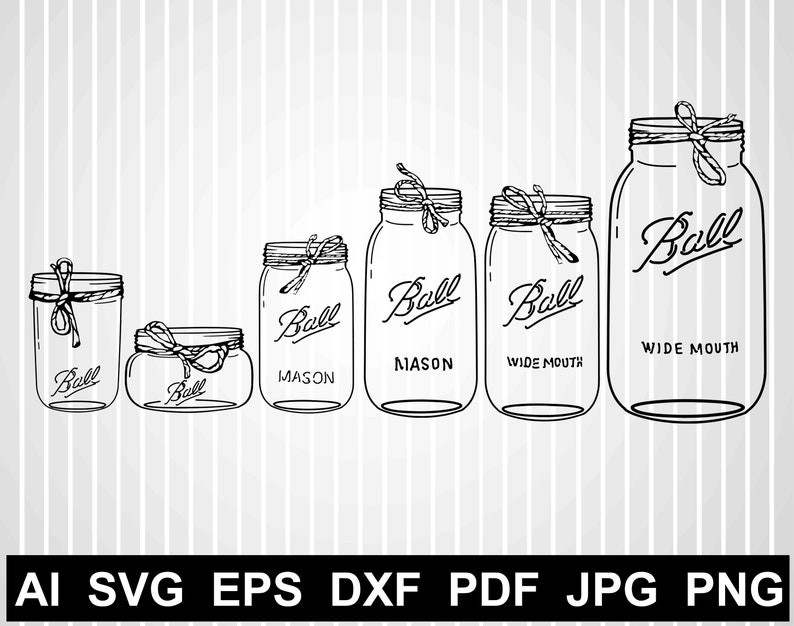 Mason jar vector design svg files for cricut Farmhouse svg Jar Etsy