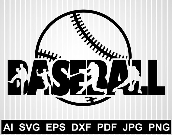 Download Baseball Svg Cuts Baseball Mom Svg Silhouette Vector Design Etsy