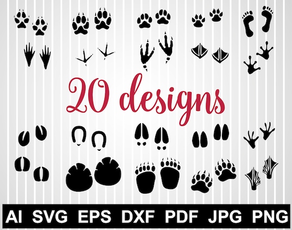 Download Paw Print Svg Cuts Files For Cricut Hunting Svg Free Animal Etsy