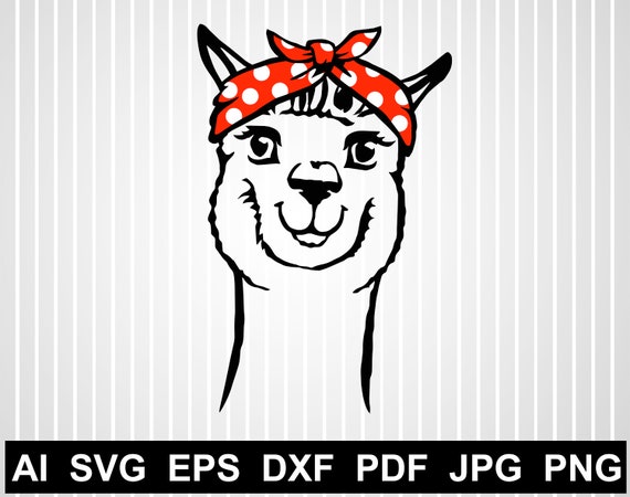 Download Llama svg free cuts for cricut Llama with bandana vector ...
