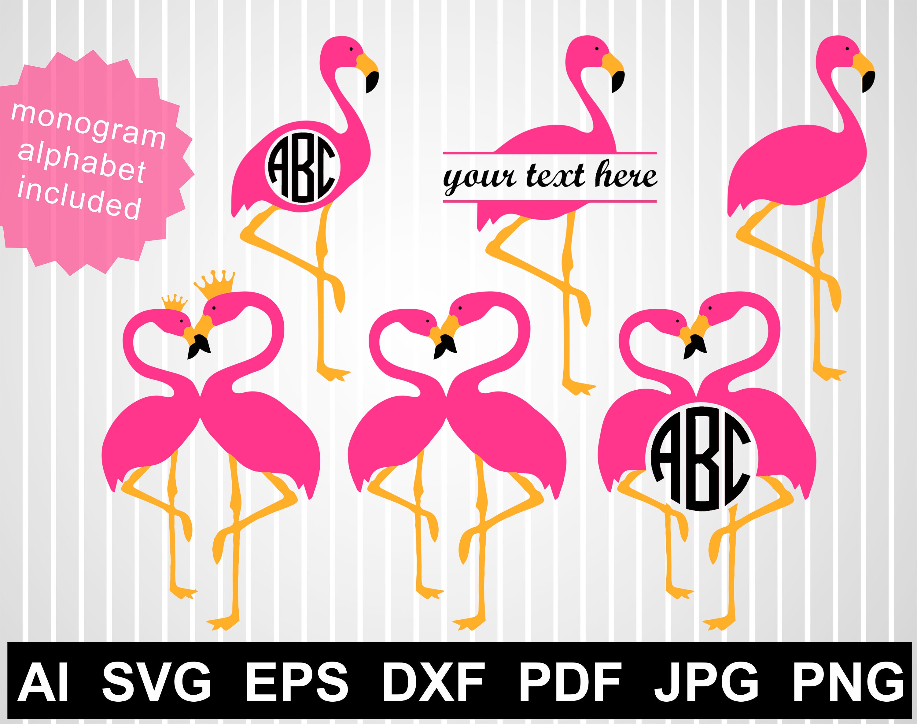 Download Pink Flamingo Svg Free Files For Cricut Flamingo Crown Etsy