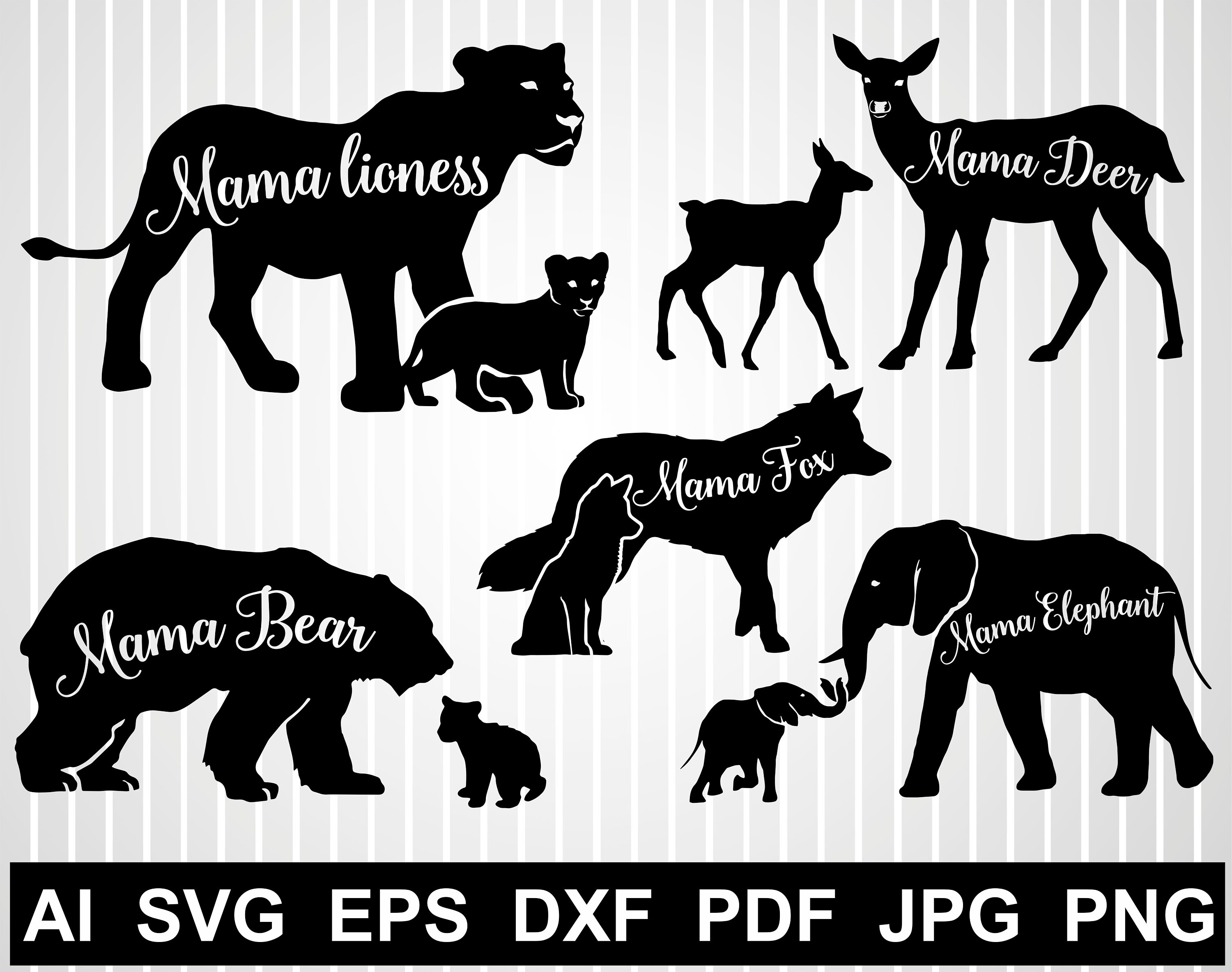 Download Momma bear svg cuts file Mama bear silhouette Mama ...