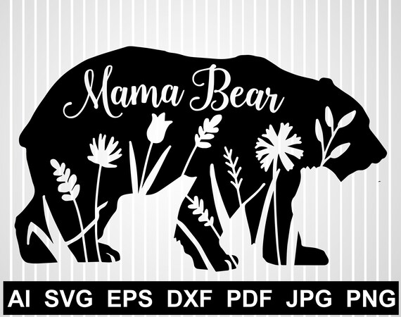 Download Sale Momma Bear Svg File Mama Bear Silhouette Vector Design Etsy