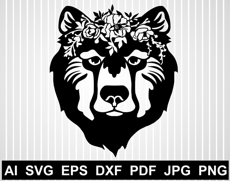 Download Floral oso svg cortes Mandala oso vector Mama oso garra | Etsy