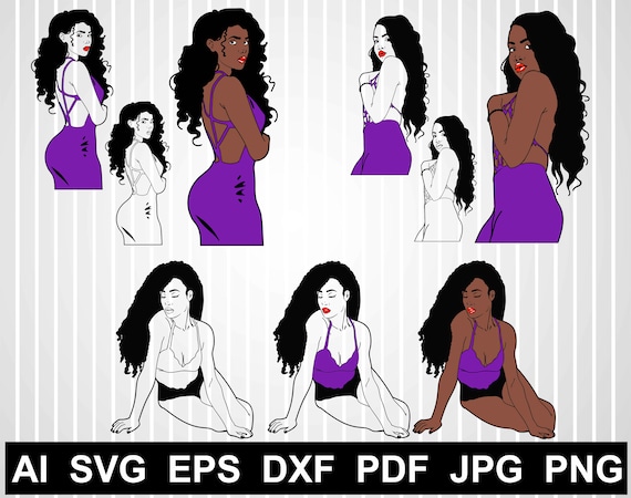 Download African American Woman Svg Files For Cricut Afro Girl Etsy