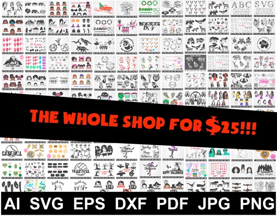 Download Svg Bundle Files For Cricut Cutting Free Commercial Use Files Etsy