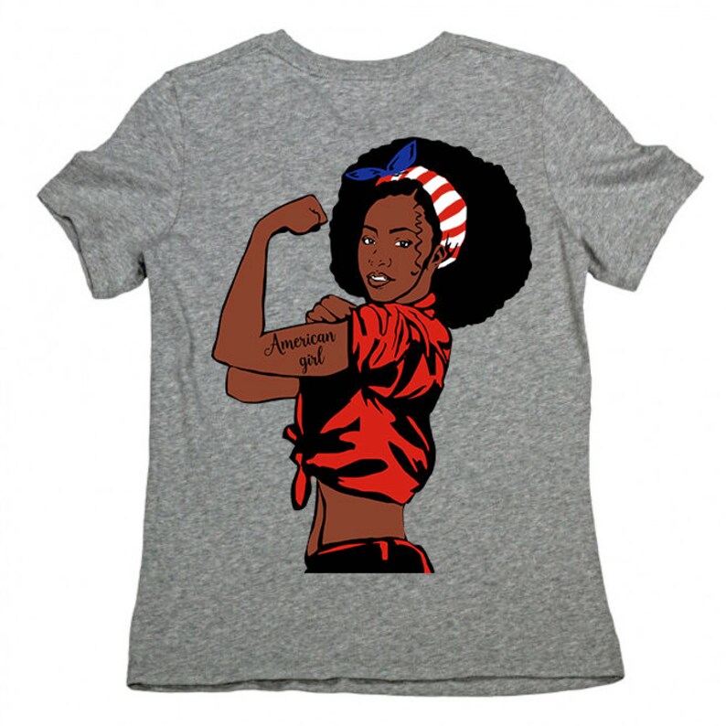 Download Rosie the riveter svg African american flag 4th of july | Etsy