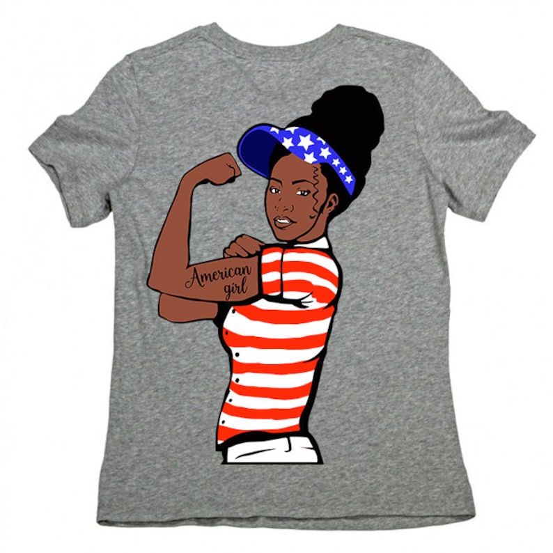 Download Rosie the riveter svg African american flag 4th of july | Etsy