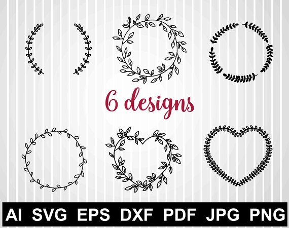 Download Floral wreath Vector design Laurel wreath svg file for ...