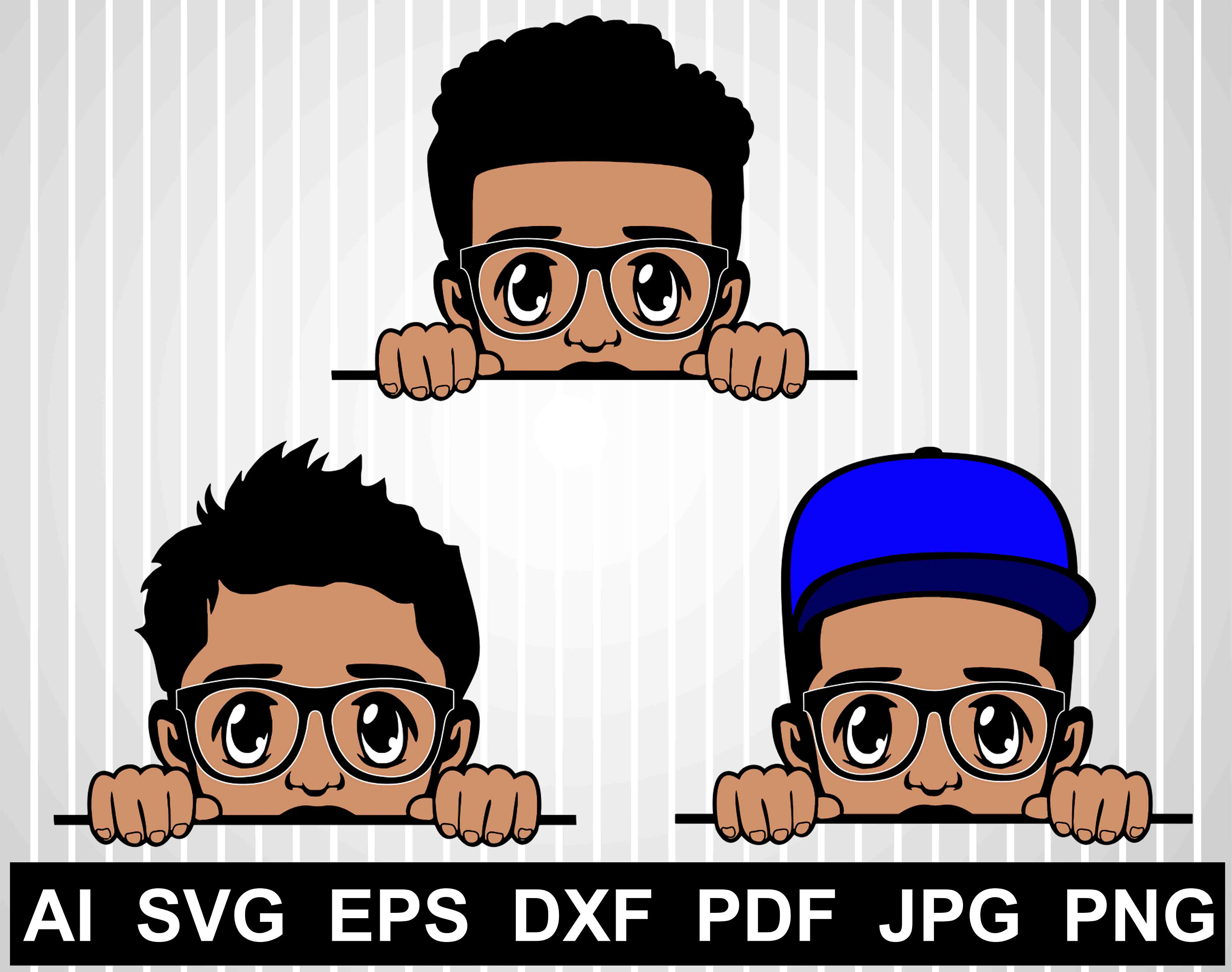These peek a boo boys vector designs can be used for cutting machines like ...