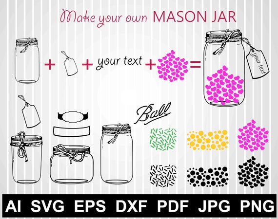 Download Free Mason Jar Svg Files For Cricut Mason Jar Vector Farmhouse Svg Etsy SVG Cut Files
