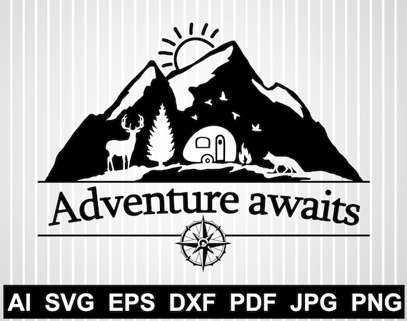 Download Adventure awaits svg cuts file for cricut Happy camper svg ...