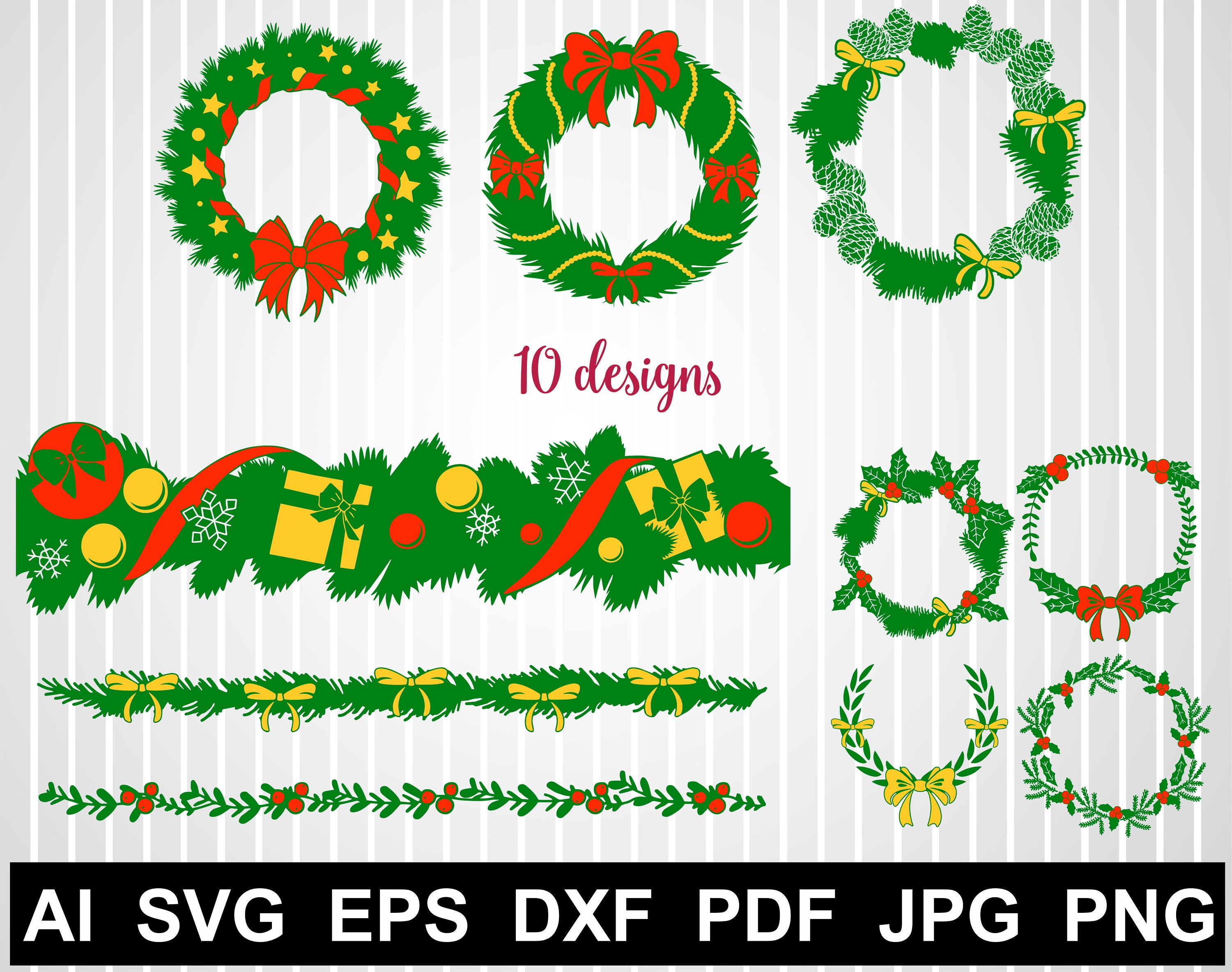Download Holiday Wreath Svg File Christmas Svg Vector Design Santa Silhouette Winter Frame Png Believe Svg Free