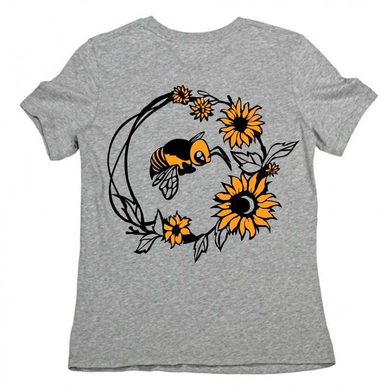 Download Floral bee svg Honey bumble bee files for cricut Queen bee ...