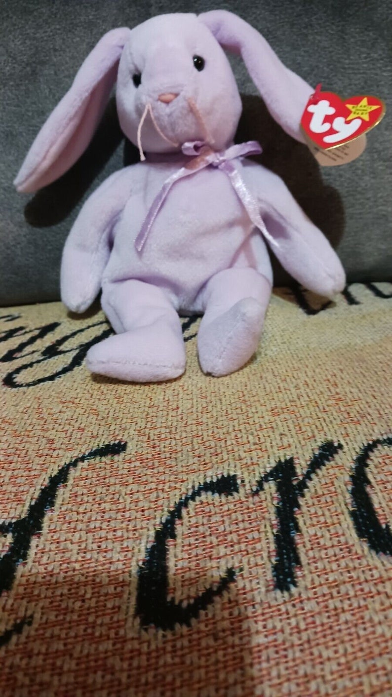 TY Beanie Baby FLOPPITY the Purple Bunny style 4118 image 2