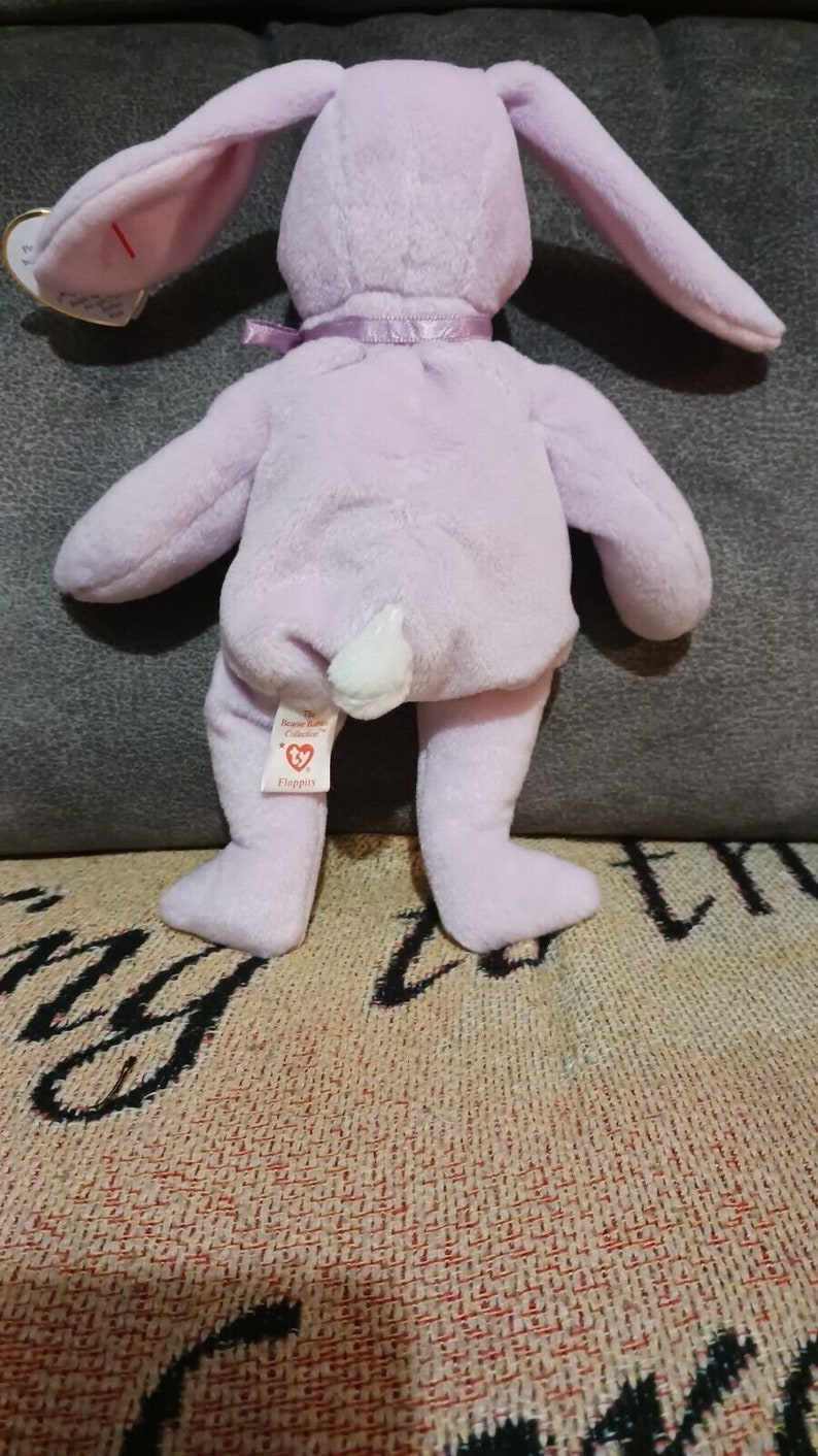 TY Beanie Baby FLOPPITY the Purple Bunny style 4118 image 7