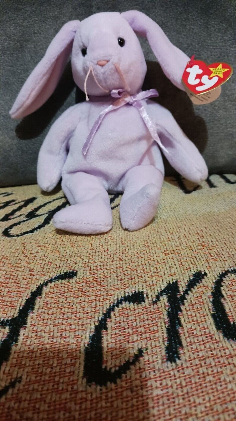 TY Beanie Baby FLOPPITY the Purple Bunny style 4118 image 3