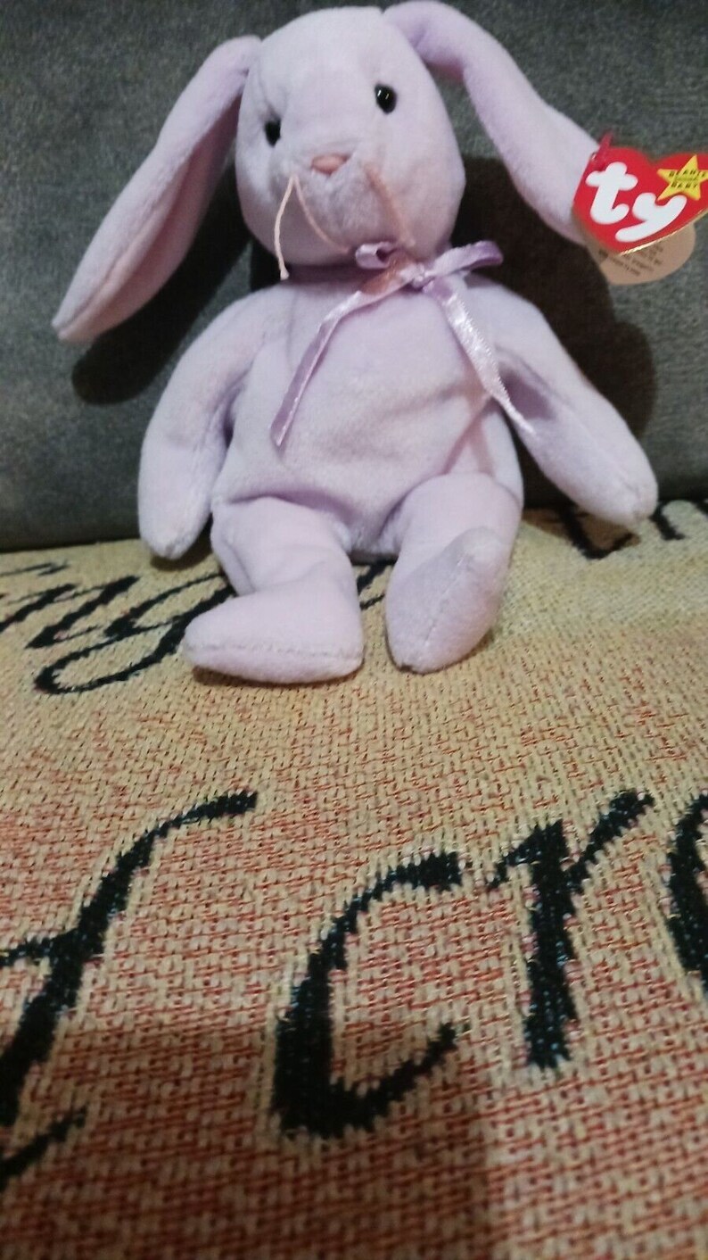 TY Beanie Baby FLOPPITY the Purple Bunny style 4118 image 1