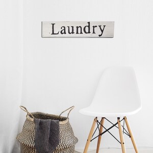 Laundry Sign - Rustic Farmhouse Decor- 100% Reclaimed Wood - Weathered barn Wood Fixer Upper Style