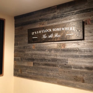 Real Weathered Wood Planks Walls! Rustic Reclaimed barn Wood Paneling Accent Walls, Easy Nail up Application