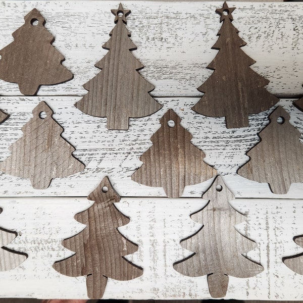 Unfinished Wood Cutouts Christmas Etsy