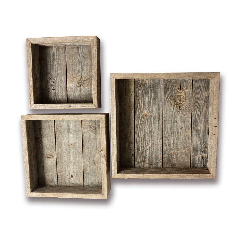 Reclaimed Wood Shadow Box Frames Rustic Farmhouse Barnwood Etsy