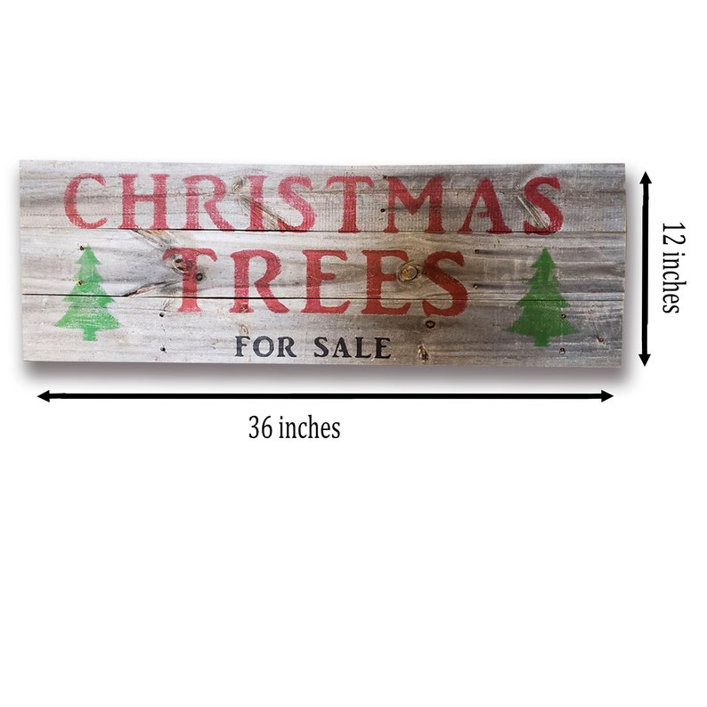 Christmas Tree for Sale Sign Reclaimed Rustic Wood Etsy