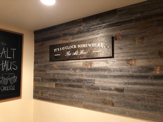 Real Weathered Wood Planks Walls Rustic Reclaimed barn Wood