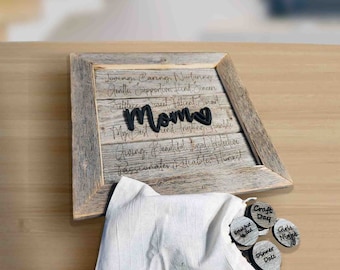 Mother’s Day Gift Bundle – Framed Sign and Gift Tokens made from Reclaimed Wood