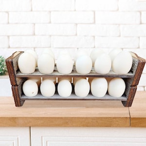 Egg Holder Tray- Countertop Stackable Egg Rack For Fresh Eggs