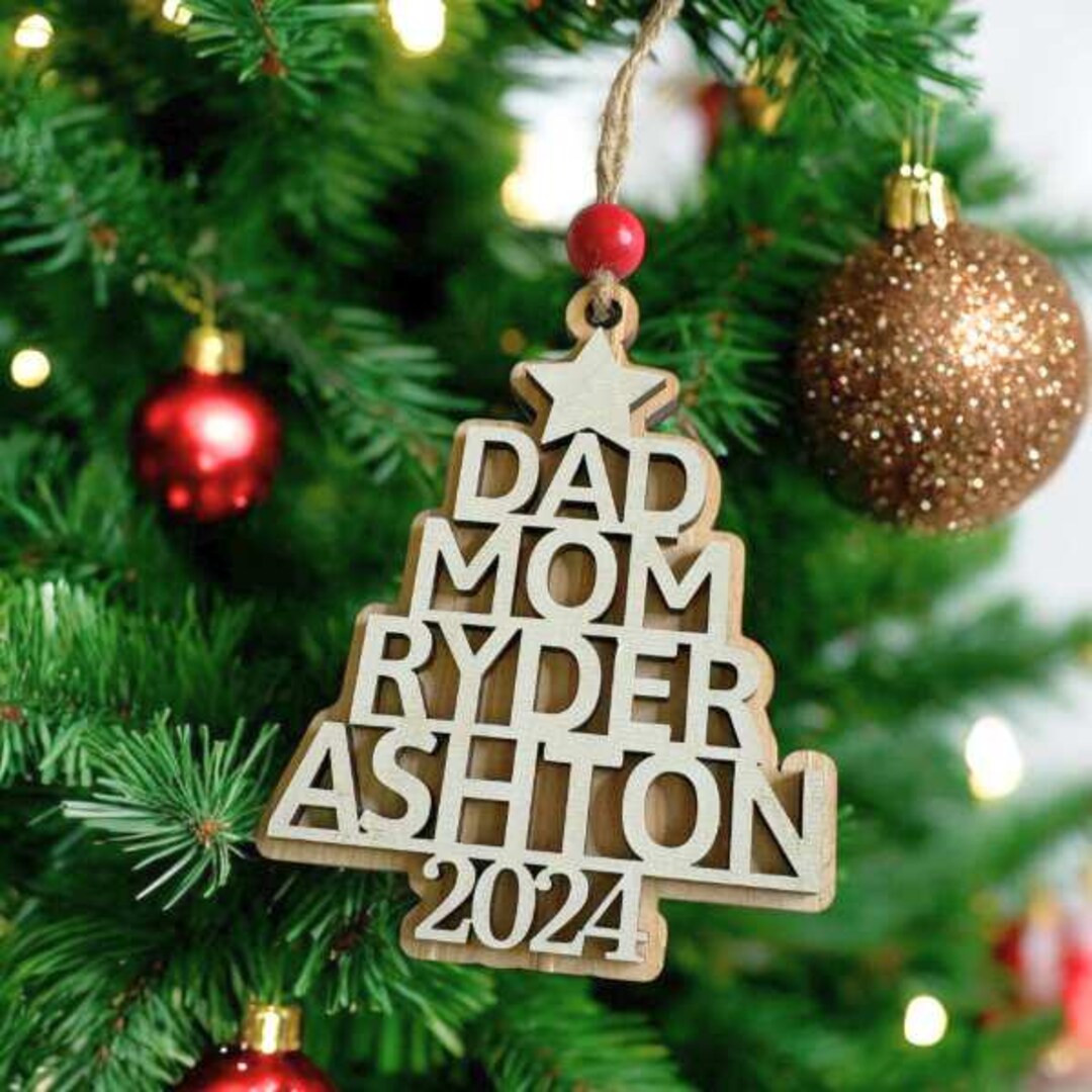 Customized Rustic Christmas Tree Ornament for Festive Home Decor Etsy