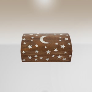 Portagioie in legno fatto a mano intarsiato con scatola di gioielli in legno madreperla-noce-intarsio siriano-idea regalo di lusso-scatola fatta a mano di Damasco