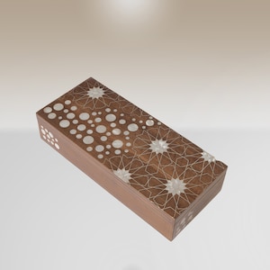 Modern Teabox: Finest Walnut Wood, Mother of Pearl Inlay. Elevate Your Kitchen with Exquisite Accessories & Equipment