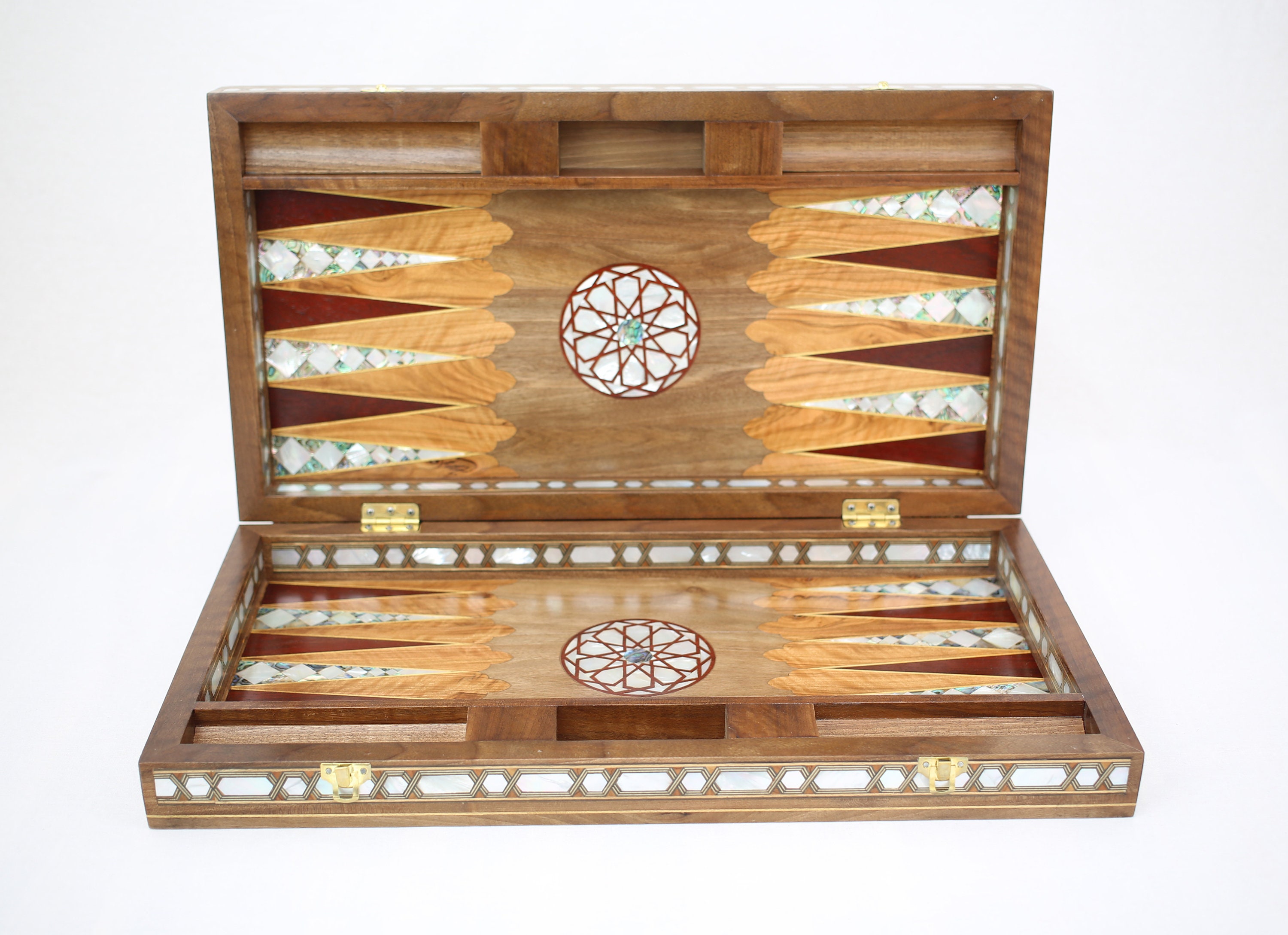 Backgammon mit Perlmutt-Intarsien Backgammon-Premium | Etsy