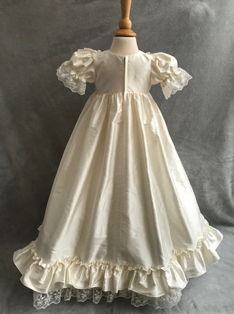 Handmade Ivory Silk Christening Gown florence Etsy