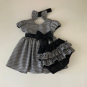 Black & White party dress-Baby dress-Spring dress-Summer dress-Girls dress-Toddler dress-Birthday dress-Xmas Baby dress-1st Birthday dress image 5