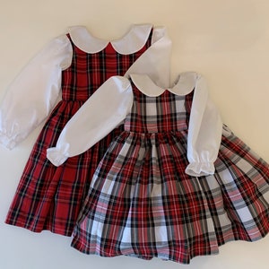 Robe tartan rouge-Robe bébé-Robe rouge-Robe tartan bleue-Robe fille-Robe nouveau-né-Robe d'anniversaire-Vêtements fille-Robe enfant en bas âge-Robe d'été image 10