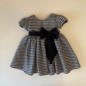 Black & White party dress-Baby dress-Spring dress-Summer dress-Girls dress-Toddler dress-Birthday dress-Xmas Baby dress-1st Birthday dress image 1