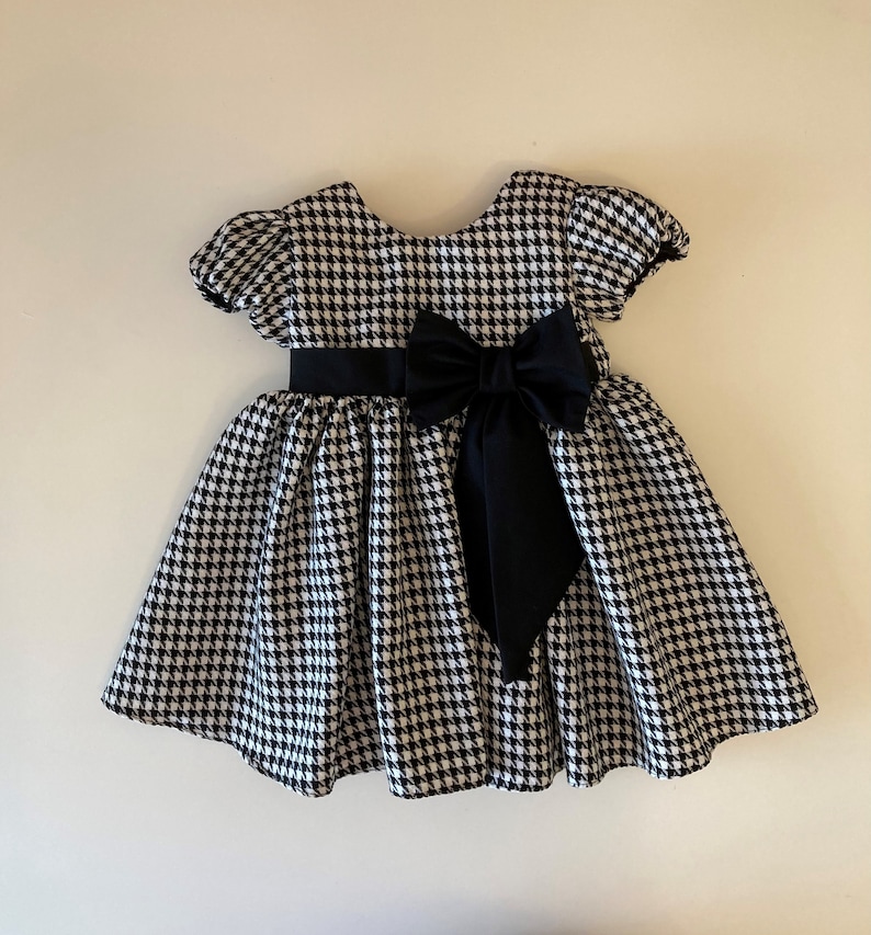 Black & White party dress-Baby dress-Spring dress-Summer dress-Girls dress-Toddler dress-Birthday dress-Xmas Baby dress-1st Birthday dress image 1