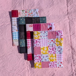 Patchwork Quilted Paperback Book Sleeve image 1