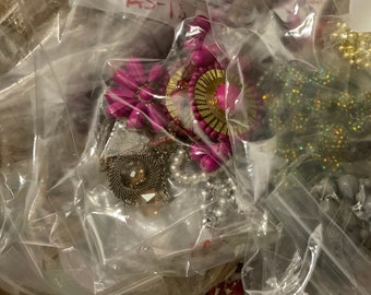 Mystery bag of costume jewelry.grab bag.vintage. Recycled. Vintage jewelry. Vintage shopping. Jewelry. Ethical fashion. Sustainability.