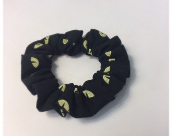 I got my eye on you. Spooky eyes scrunchie. Handmade accessories. Woman owned biz. Slow fashion. Hair. Halloween accents.
