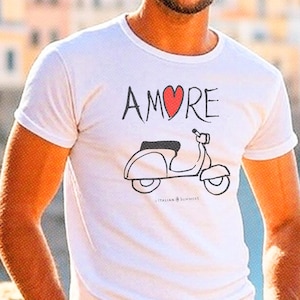 Amore Vespa T-Shirt: Italian Scooter, Vintage Style