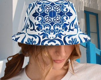 Holiday Hat BLUE Italian TILES by Italian Summers