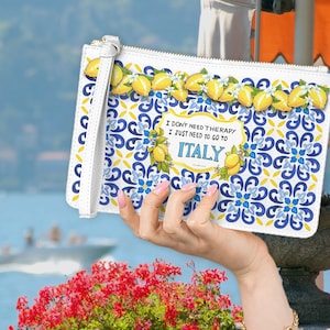 Italy Lover Wristlet Bag: Amalfi Coast Travel Clutch