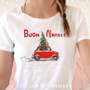 Fiat 500 with Christmas tree! T-shirt (unisex)