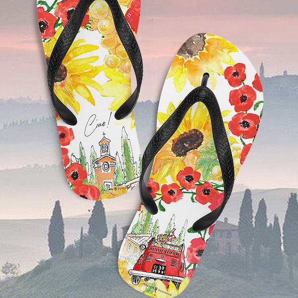 Flip Flops Ciao Tuscany | Tuscany travel, Tuscany gifts, Tuscany wedding, Italy traveller, Italy souvenir, Tuscany theme, Tuscan wedding